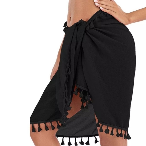 Women's Swim Wear Accessories Pom pom Sarong - Picture 2 of 4